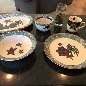 International Tableworks 50 Piece Set Prairie Town by Julie Ingleman